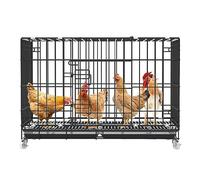 Metal Chicken Nesting Box Poultry Cage with Wheels for Indoor and Outdoor Use, Durable Hen House for Rabbits and Poultry