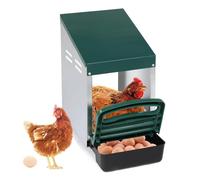 Metal Chicken Nesting Box with Removable Trays and Roll-Out Egg Collection for Sturdy Hen Laying