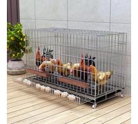 Metal Chicken Nesting Box with Wheels for Indoor and Outdoor Use, Durable Poultry Cage for Hens and Ducks, Easy Mobility Breeding Cage