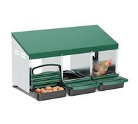 Metal Chicken Nesting Boxes with Removable Trays and Roll-Out Egg Collection - Durable Wall-Mount Design for Easy Hen Egg Laying