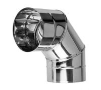 Metal Chimney Elbow 90 Degree Stainless Steel Liner 90° Bend Stove Pipe Adaptor (Ø 110mm / 4.33")