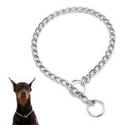 Metal Choke Chain for Dog, Dog Chain Collar Dogs P Chain Choke Chains Metal Dogs Collar for Small Medium Large Puppy Outdoor Training, Length 55cm Diameter 3.0mm