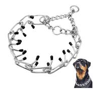 Metal Choke Chain for Dog,GWAWG Durable Thick Prong Collars for Pet Outdoor Training,Anti Bark Collars for Dogs,Small Medium Large Puppy Adjustable Silver Necklace,Personalised Dogs Collars (XL)