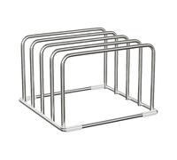 Metal Chopping Board Holder Rack, 4 Slots Stainless Steel Chopping Board Storage Rack, Kitchen Cabinet Organizer for Cutting Boards, Baking Pan, Cookie Sheet, Pot Lid