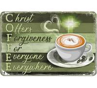 Metal Christ Offers Forgiveness For Everyone Everywhere Quotes Coffee Billboard Plaque For Home Kitchen Metal Sign Plaque Poster 8X12 Inch