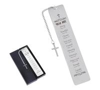 Metal Christian Verse Bookmarks Gifts - Inspirational Bible Verse Bookmarks Religious Believers Stainless Steel Funny Text Book Mark for Women Book Lovers Friends Graduation Retirement Gifts