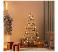 Metal Christmas Tree Black 125cm Powder-Coated Steel Minimalist For Indoors