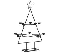 Metal Christmas Tree for Decoration Outdoor Artificial Xmas Tree Black vidaXL