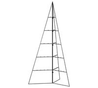 Metal Christmas Tree Outdoor Artificial Xmas Tree for Decoration Black vidaXL