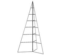 Metal Christmas Tree Outdoor Artificial Xmas Tree for Decoration Black vidaXL