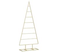 Metal Christmas Tree Outdoor Artificial Xmas Tree for Decoration Black vidaXL