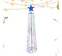 Metal Christmas Tree - Outdoor Light Show Decoration, Cone Shaped Christmas Display | Bright LED Tree with Multiple Lighting Modes, Holiday Yard Decoration