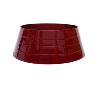 Ivyline Metal Christmas Tree Skirt - Bordeaux, Red