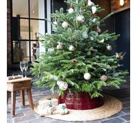 Ivyline Metal Christmas Tree Skirt - Bordeaux