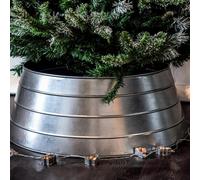 Ivyline Metal Christmas Tree Skirt - Galvanised Grey