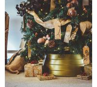 Ivyline Metal Christmas Tree Skirt - Gold