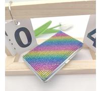 Metal Cigarette Case - Cigarette Box, Estuche Metálico Para Cigarrillos Con Pedrería, Capacidad Para Hasta 14 Cigarrillos (tamaño 80s-100s), Diseño De Doble Cara Con Apertura Abatible(Colorful)