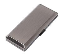 Metal Cigarette Case for Men and Women, Portable Double Sided Spring Clip, Holds up to 10 100's Cigarettes, for Self-Stuffed Cigarettes (Vntage Silver, 100's 10pcs)
