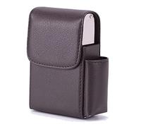 Metal Cigarette Case, Suitable for a Standard Size Cigarette Box, Coffee Cigarette Box, Cigarette Case for Men and Women, Can Hold 20 Cigarettes