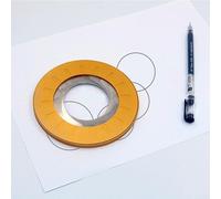 Metal Circle Drawing Device for Professional Artistic Rendering Technical Illustration and Educational Geometry Practice Applications (red)