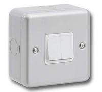 Metal Clad Switch 2 Gang 2 Way 10 A Metal Clad