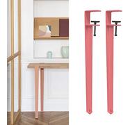 Metal Clamp Table Legs F-Shaped for DIY Furniture Console with Floor Protectors