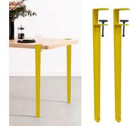 Metal Clamp Table Legs for DIY Furniture, Includes Floor Protectors for Stability and Protection