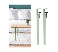 Metal Clamp Table Legs for Furniture Support, F-Shaped DIY Coffee & Bar Table Legs, No Punching Design with Floor Protectors, Green, 71cm - Ideal for Console Tables