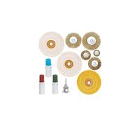 Metal Cleaning & Polishing Kit + 5 Piece Wire Brush Buffing Wheel Drill Set