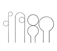 Metal Climbing Frame Trellis Set with Four Rod Designs for Supporting Various Indoor and Outdoor Potted Climbing Plants (Four sets of black)