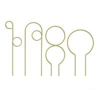 Metal Climbing Frame Trellis Set with Four Rod Designs for Supporting Various Indoor and Outdoor Potted Climbing Plants (Four sets of gold)