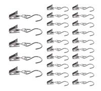 Metal Clip with Hooks - ShiningUU Pack of 20 Sliver Heavy Duty Hanging Clips for Curtains, Photos, Clothes, Art Crafts, Outdoor Activities Wire & Home Decoration, Metal Curtain Hooks, Clip Hooks