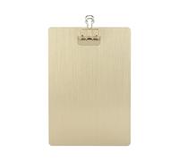 Metal Clipboard with Rustproof Iron Board, Wearproof Scratch Resistant Drawing Board for Writing Painting, Suspensible Clipboard Folder with Rounded Corners for Office Nursing Scho (Gold)