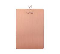 Metal Clipboard with Rustproof Iron Board, Wearproof Scratch Resistant Drawing Board for Writing Painting, Suspensible Clipboard Folder with Rounded Corners for Office Nursing Scho (Rose Gold)