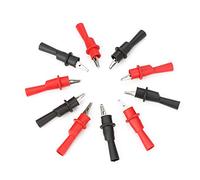 Metal Clips Clamp Assortment Safety Test Clip, Crocodile Clip P2008 10PCS Insulation Metal Clips Red and Black Electric Testing Wire Clamps Charging Clips Accessories for