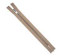 Metal Closed End Zips Silver 25cm 10 Inch Trouser Heavy Duty Buy 1 Or 2 722D, Beige Ecru, 1