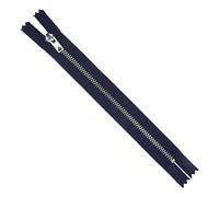 Metal Closed End Zips Silver 25cm 10 Inch Trouser Heavy Duty Buy 1 Or 2 722D, Navy Blue Dark, 2