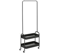 Metal Clothes Rack with Shoe Storage