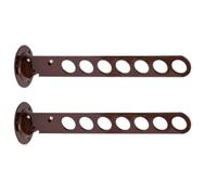 Metal Clothes Stand, 4-Tier, Adjustable Angle, Foldable Hooks - For Outdoor Drying, Laundry Room, Clothes Rail,Coffee