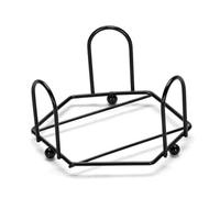 Metal Coaster Holder Square Drink Cup Rack, Coffee Mug Kitchen Gadget Cup Mat Tray, Iron Storage Rack Coaster Holder(B-Black)