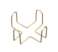 Metal Coaster Holder Square Drink Cup Rack, Coffee Mug Kitchen Gadget Cup Mat Tray, Iron Storage Rack Coaster Holder(A-Gold)