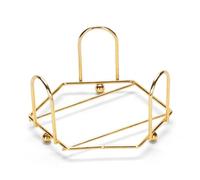 Metal Coaster Holder Square Drink Cup Rack, Coffee Mug Kitchen Gadget Cup Mat Tray, Iron Storage Rack Coaster Holder(B-gold)