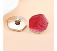 Metal Coat Buttons, 20 Pcs Irregular Buttons with Shank, Plastic Sewing Button for Clothes, Cardigans, Coat, Craft Projects(Red,30mm)