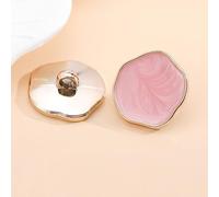 Metal Coat Buttons, 20 Pcs Irregular Buttons with Shank, Plastic Sewing Button for Clothes, Cardigans, Coat, Craft Projects(Pink,30mm)