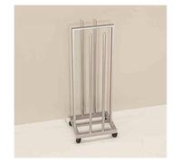 Metal Coat Hanger Stacker, Space Saving Laundry Clothes Hanger Rack,Chrome Plated Metal Hanger Stacker,Closet and Laundry Room Organizer,for Laundry Room, Retail Store(Silver,35x30x127cm)