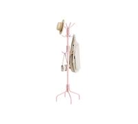 Metal Coat Rack with 12 Hooks, Jelly Pink