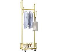 Metal Coat Rack with Pulley Freestanding Hat Hanger Mobile Entryway nizer for Coats Hats Scarves - Simple Floor Storage Solution for Hallway