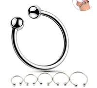 Metal Cock Ring Penis Rings 6 Piece Set Stainless SteelChastity Tightrope Locking Sperm Enhance Men’s Long-Lasting Couples or Male Sex Toys