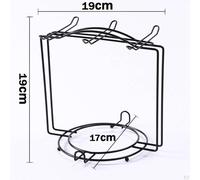 Metal Coffee Cup and Saucer Display Rack Hold 6 Cups Plates Water Drainer Modern