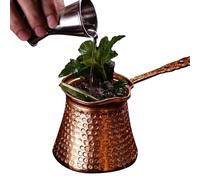 Metal Coffee Maker - Traditional Turkish Coffee Maker, Copper Heat Pitcher for Authentic Arabic, Versatile Small Pot for Craft Drinks, Melting Butter,